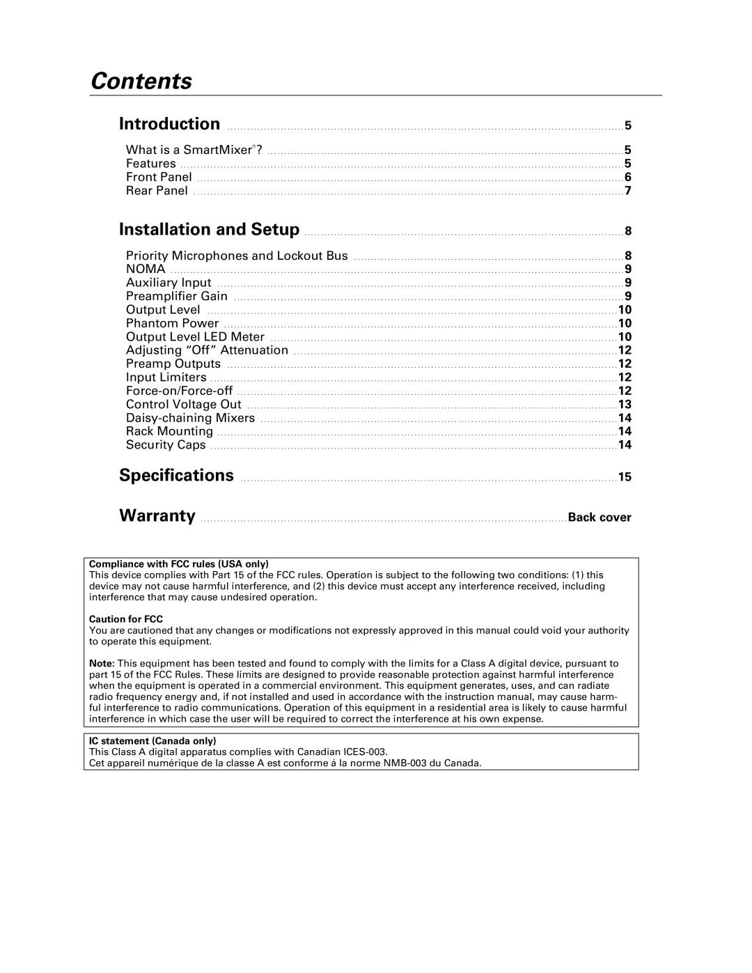 Audio-Technica AT-MX351 manual Contents 