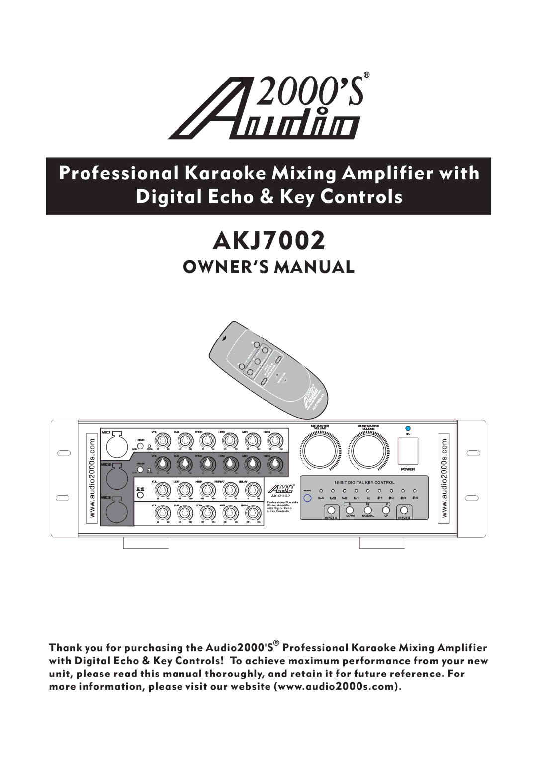 Audio2000's AKJ7002 manual 