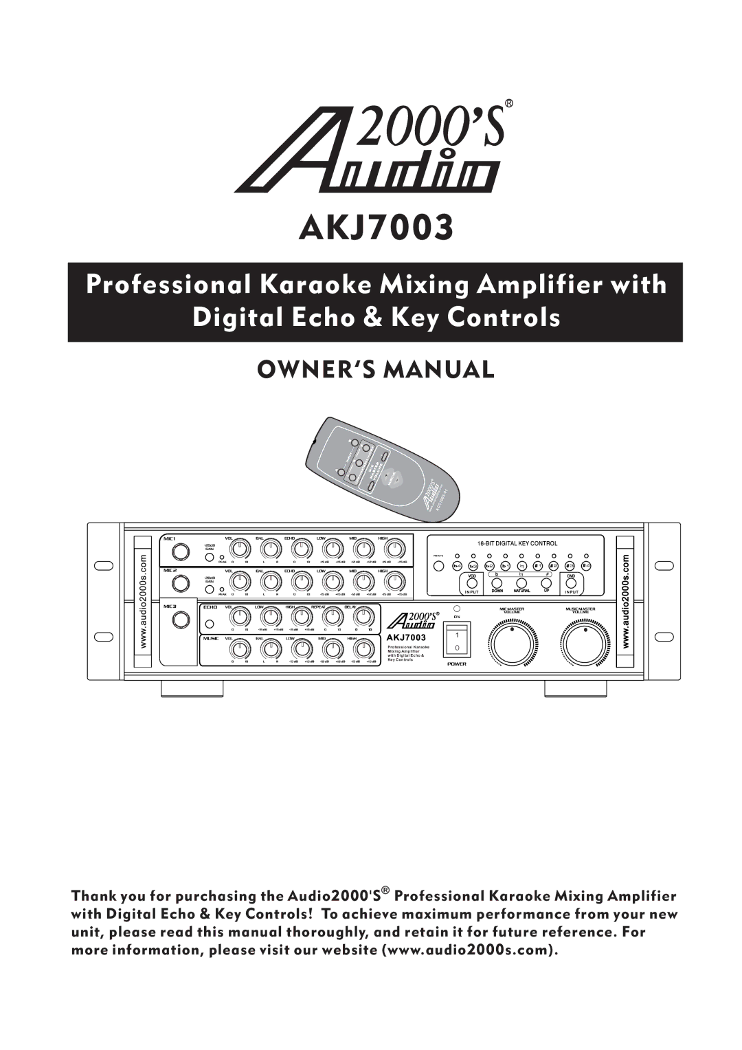 Audio2000's AKJ7003 manual 