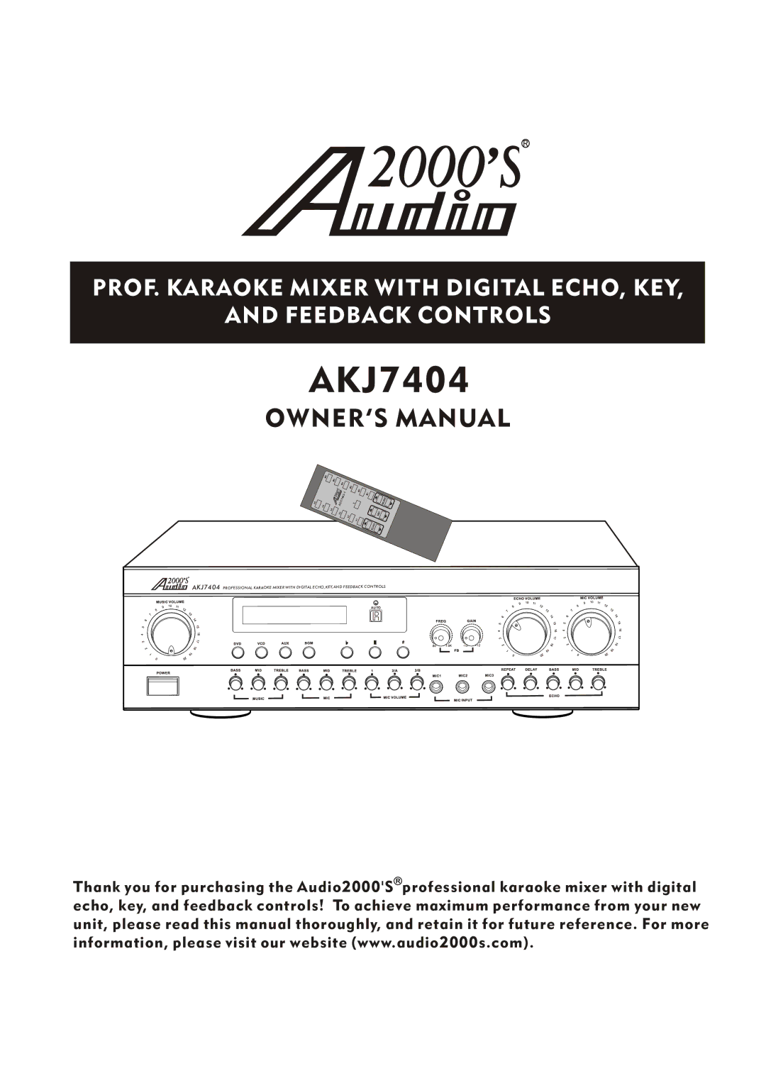 Audio2000's AKJ7404 manual 