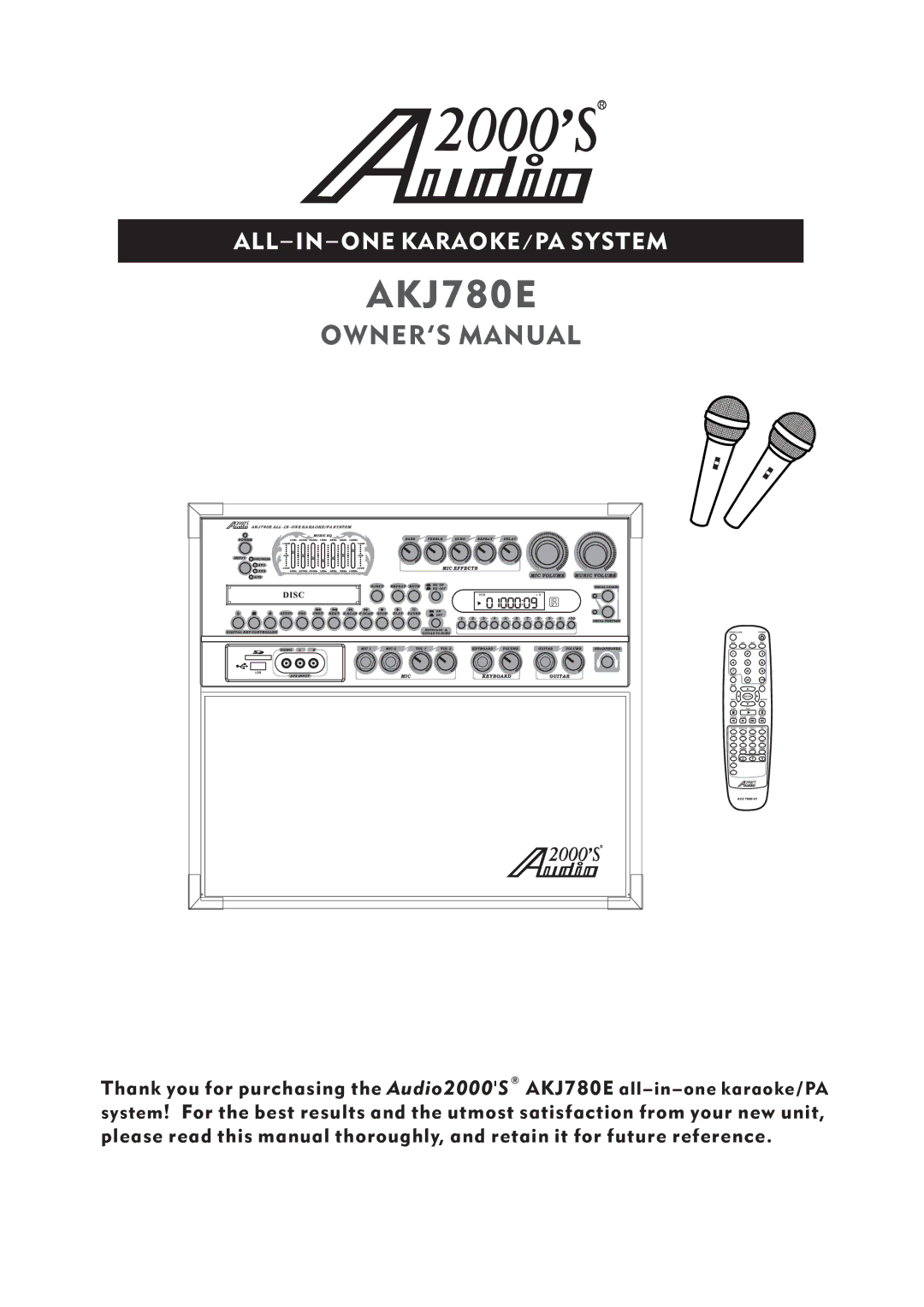 Audio2000's AKJ780E manual 