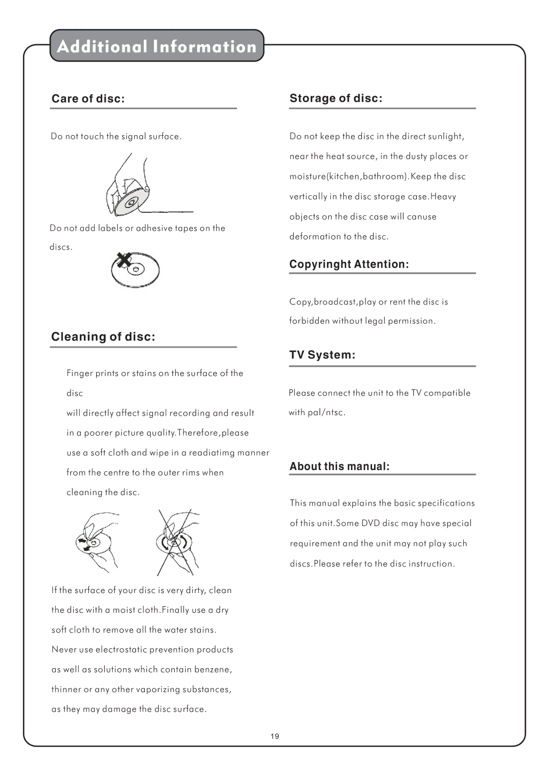 Audio2000's AVC7504 manual Additional Information 