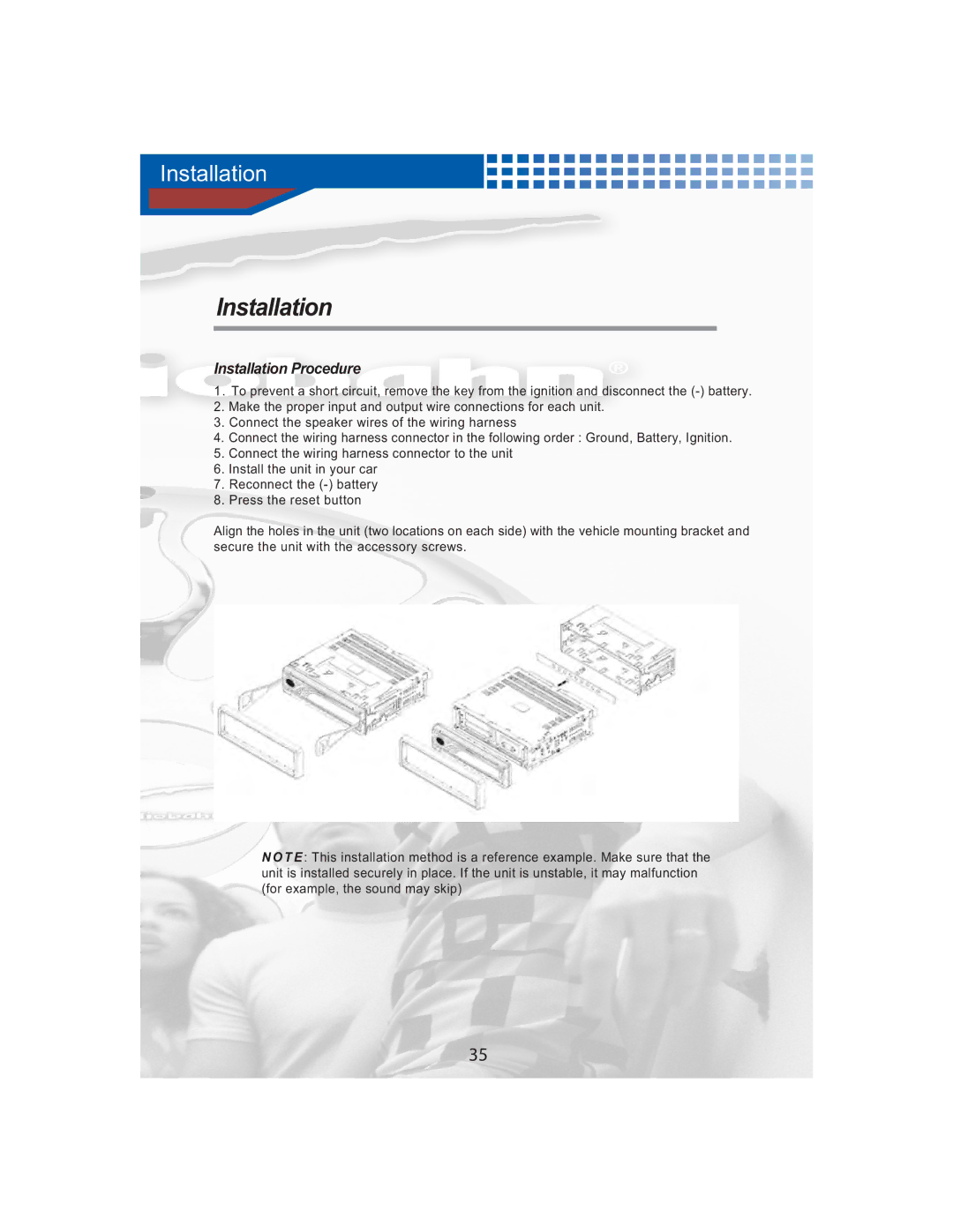 AudioBahn A3451, A3351 manual Installation Procedure 