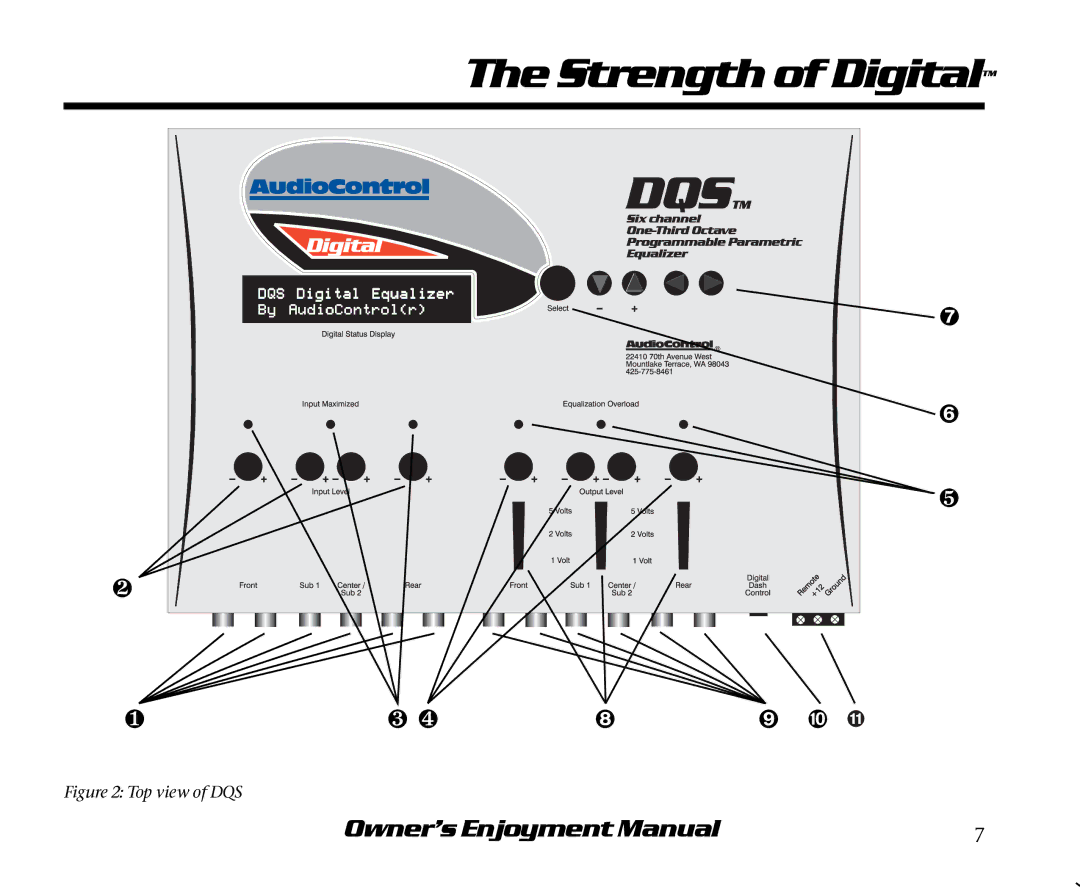 AudioControl DQS manual ❸ ❹ ➒ ➓ 