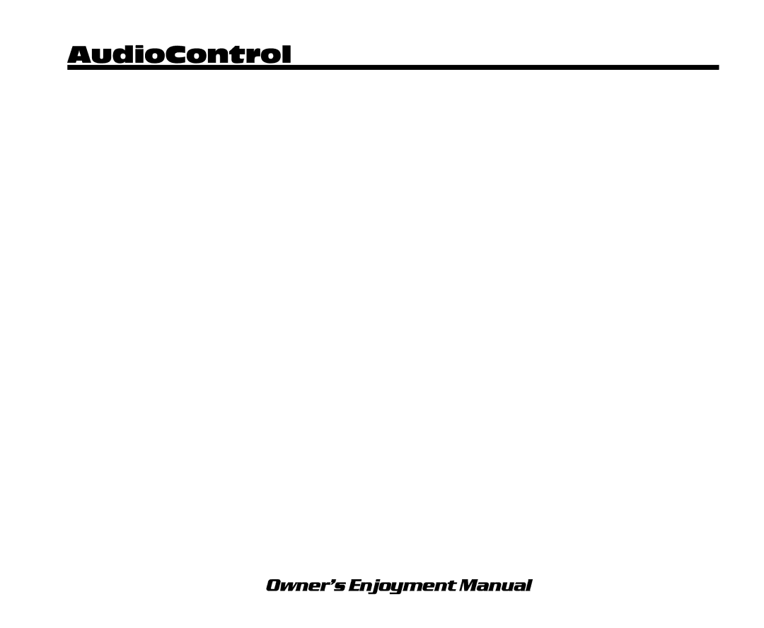 AudioControl DQS manual AudioControl 