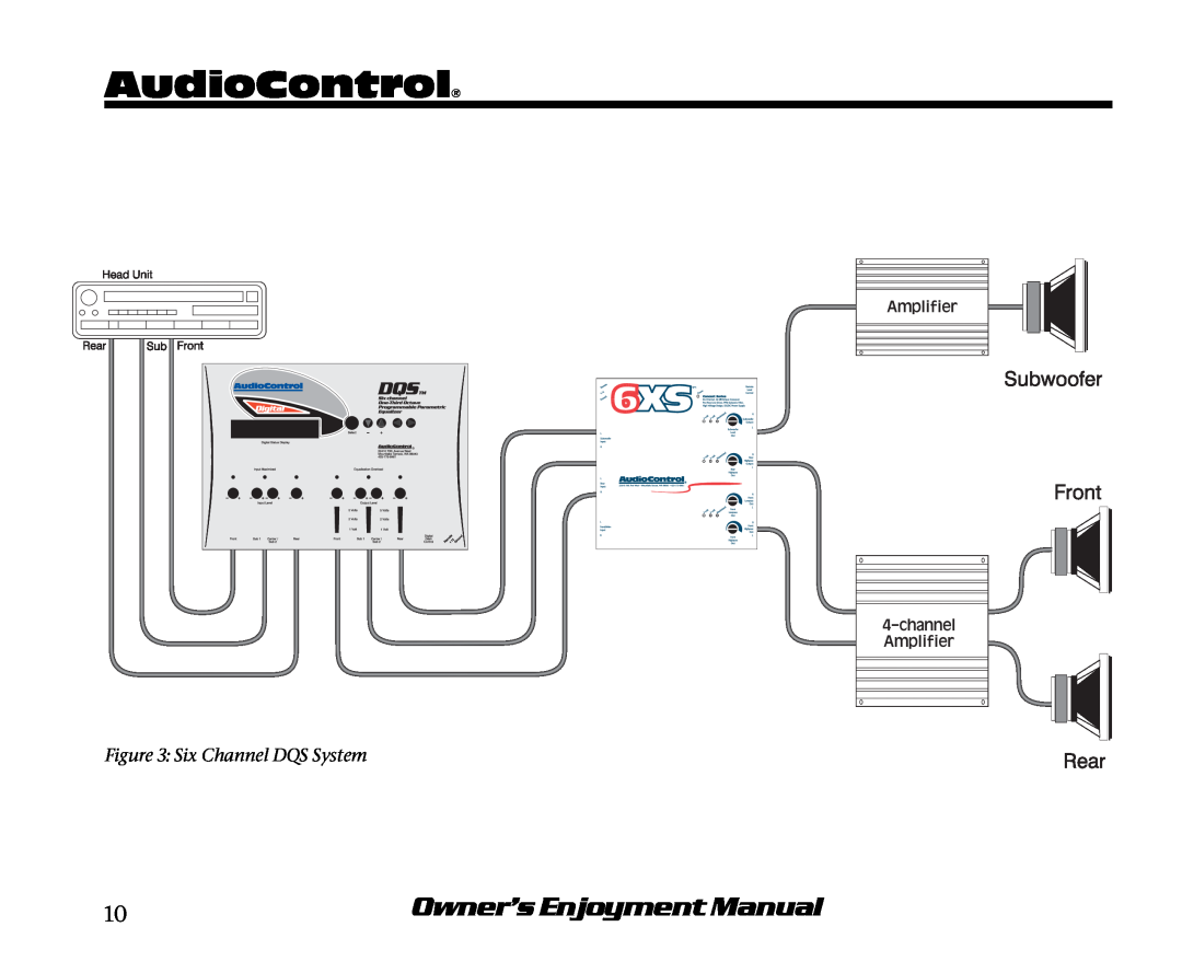 AudioControl manual AudioControl, Owner’s Enjoyment Manual, Six Channel DQS System 