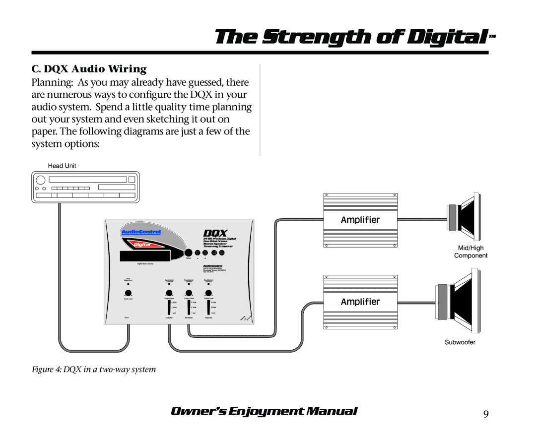 AudioControl manual DQX Audio Wiring 