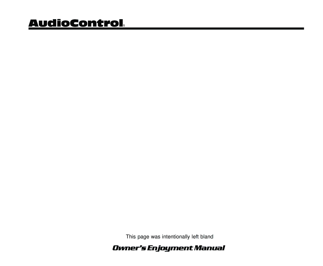 AudioControl DQX manual AudioControl 