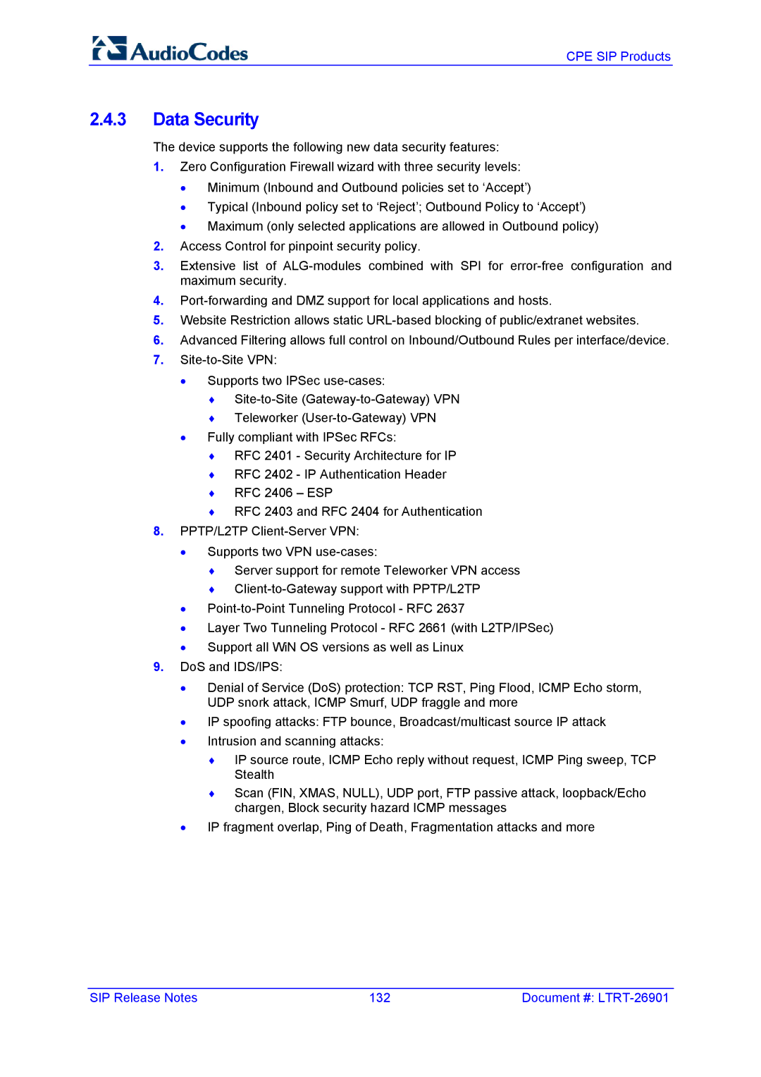 AudioControl VERSION 6.2 manual Data Security 