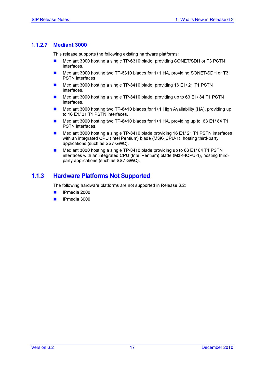 AudioControl VERSION 6.2 manual Hardware Platforms Not Supported 