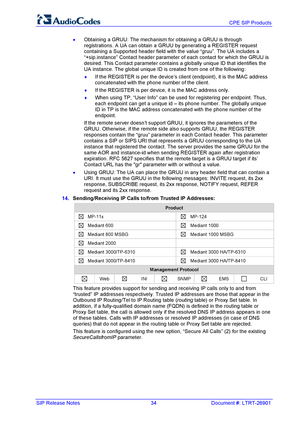 AudioControl VERSION 6.2 manual Sending/Receiving IP Calls to/from Trusted IP Addresses 