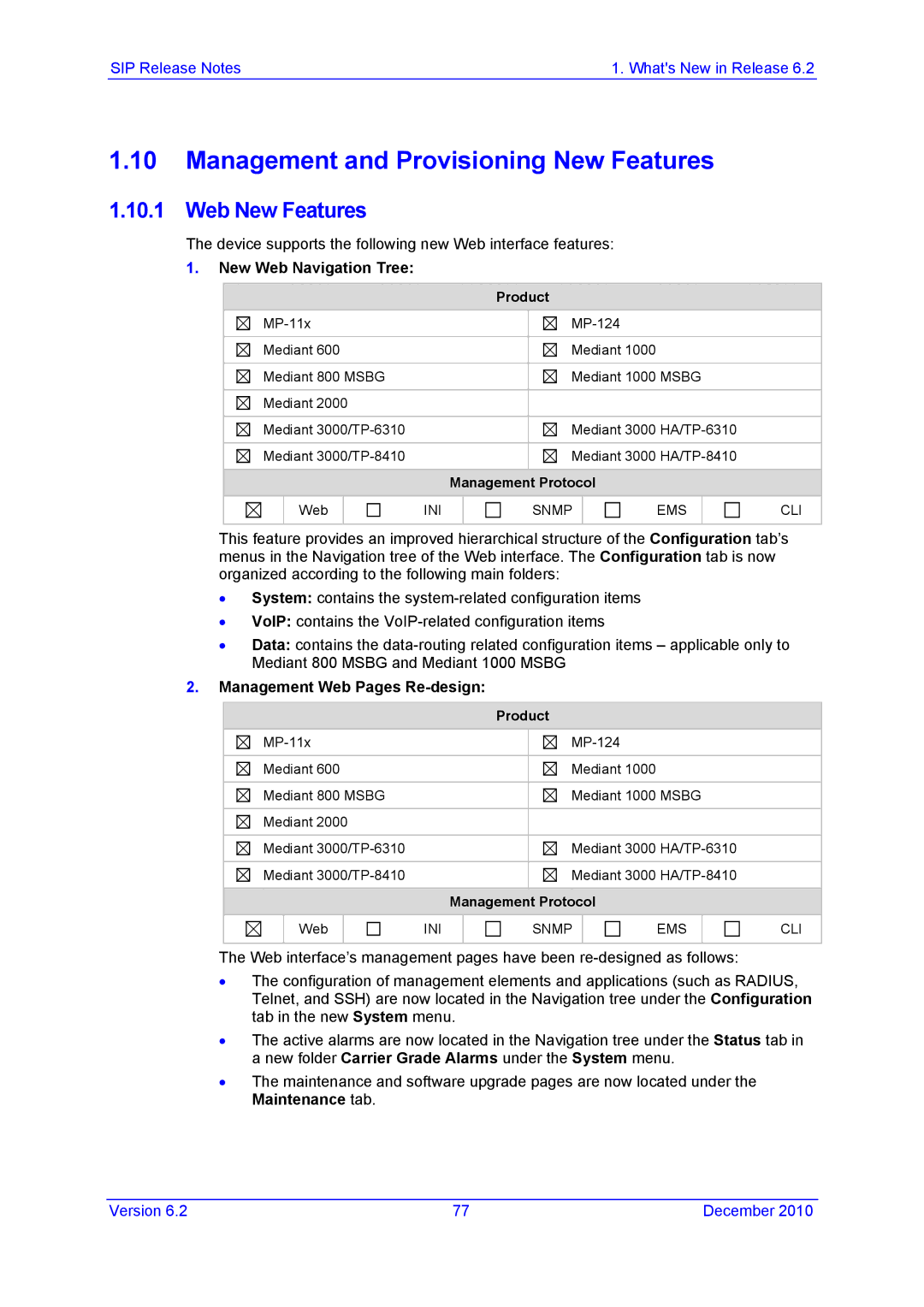 AudioControl VERSION 6.2 manual Management and Provisioning New Features, Web New Features, New Web Navigation Tree 