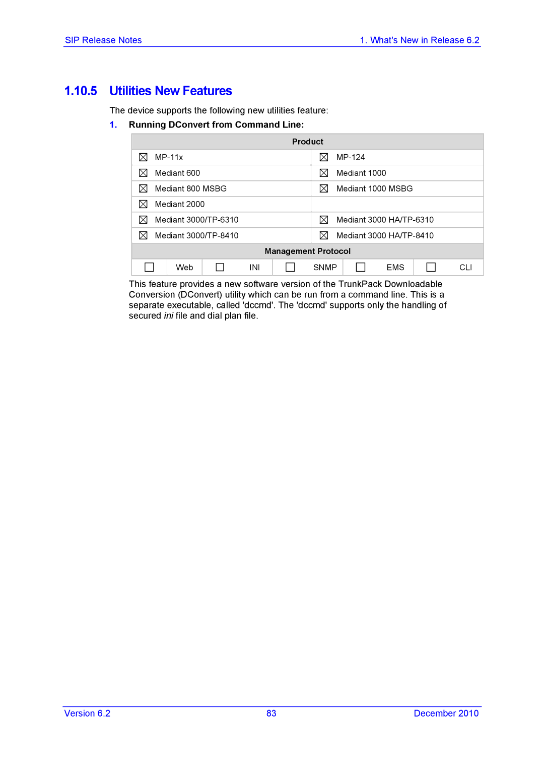 AudioControl VERSION 6.2 manual Utilities New Features, Running DConvert from Command Line 