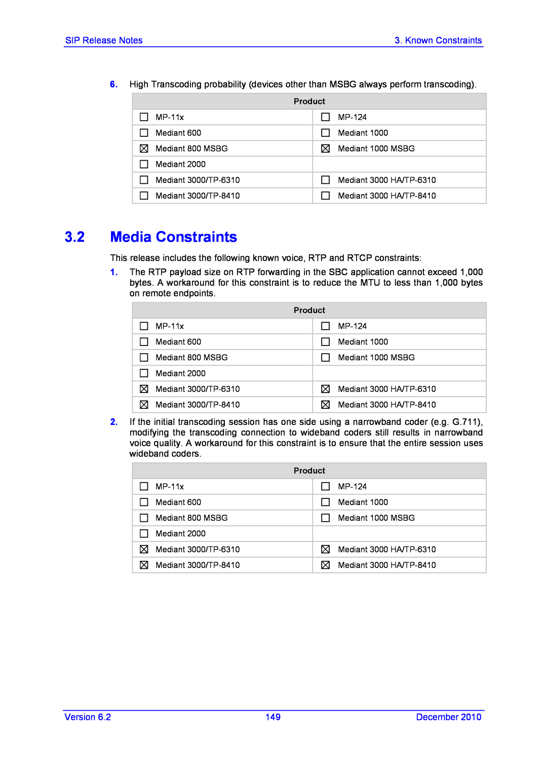 AudioControl VERSION 6.2 manual Media Constraints 