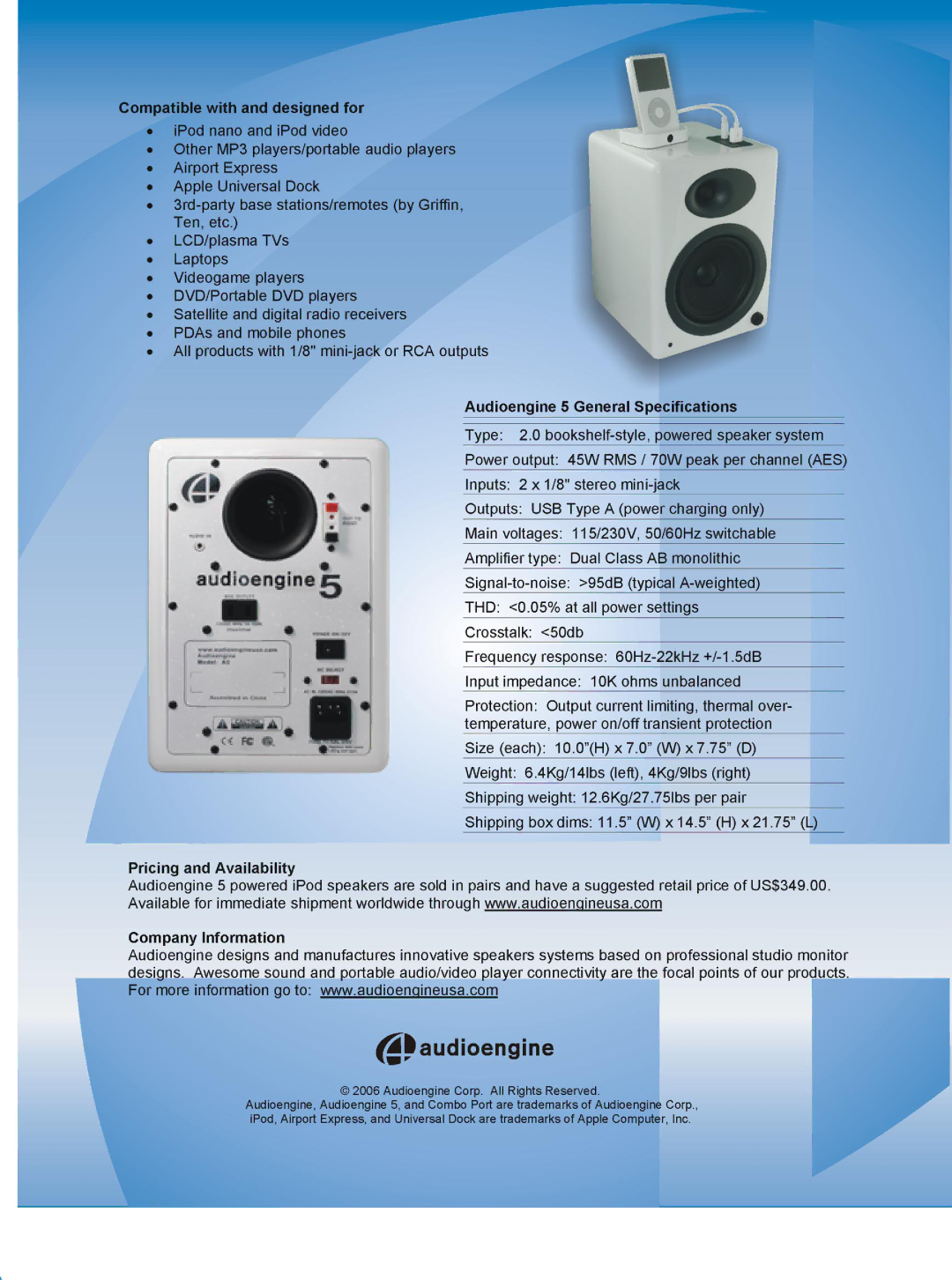 AudioEngine A2 manual 