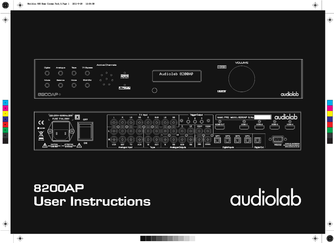 Audiolab 8200AP manual 