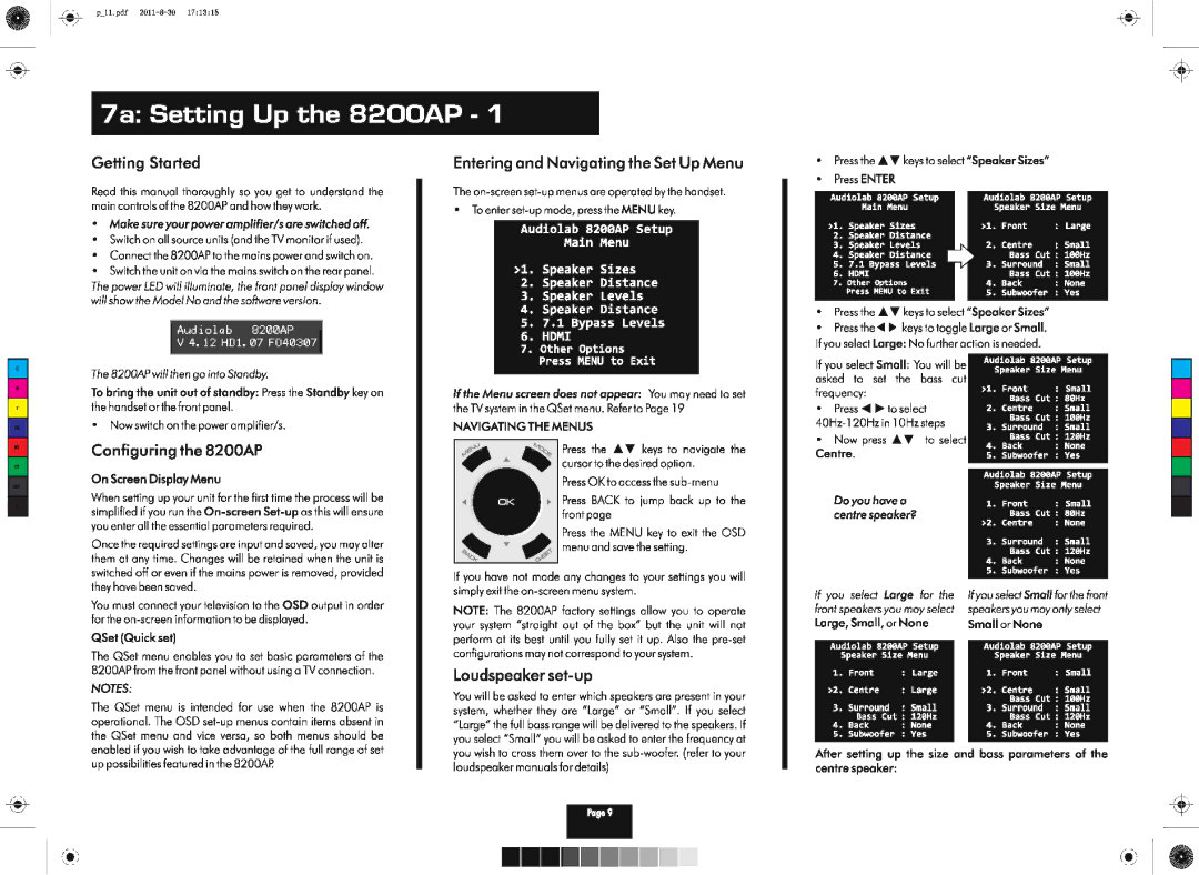 Audiolab 8200AP manual 