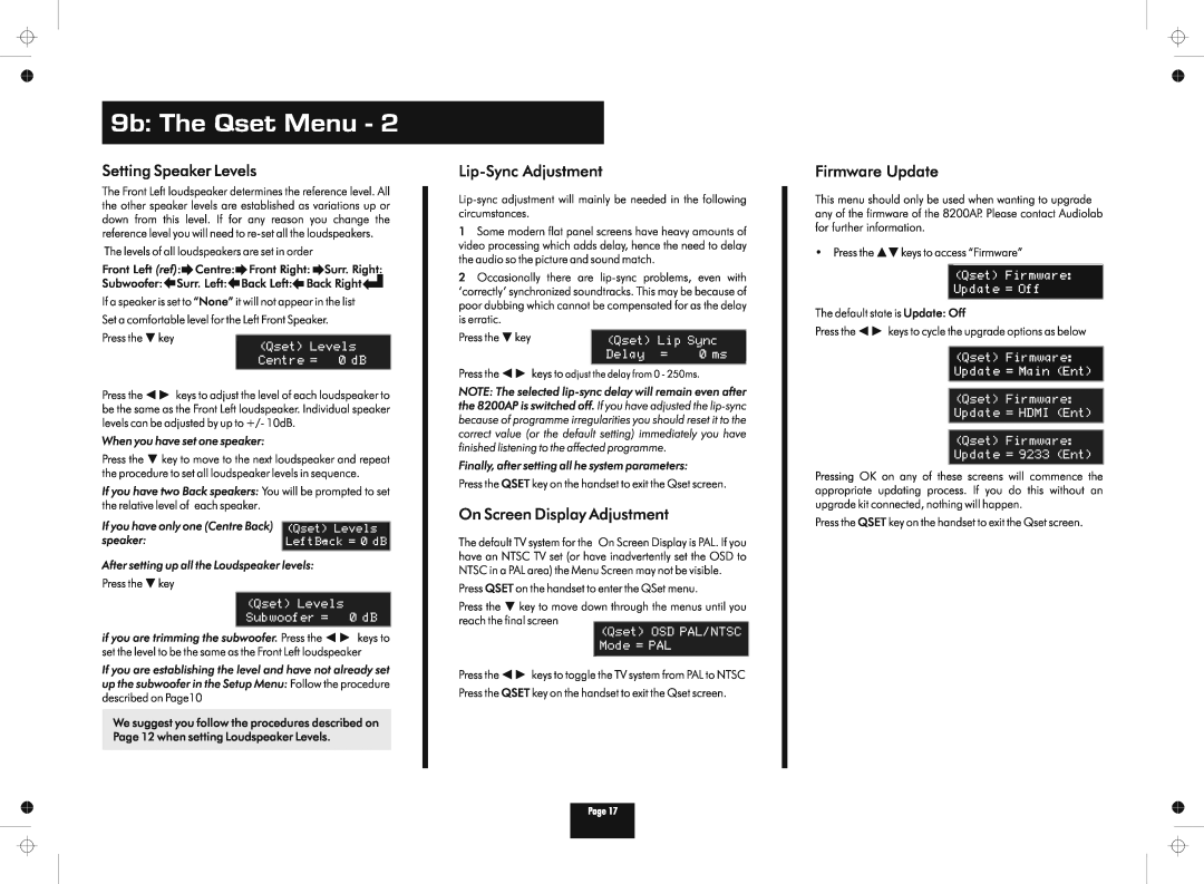 Audiolab 8200AP manual 