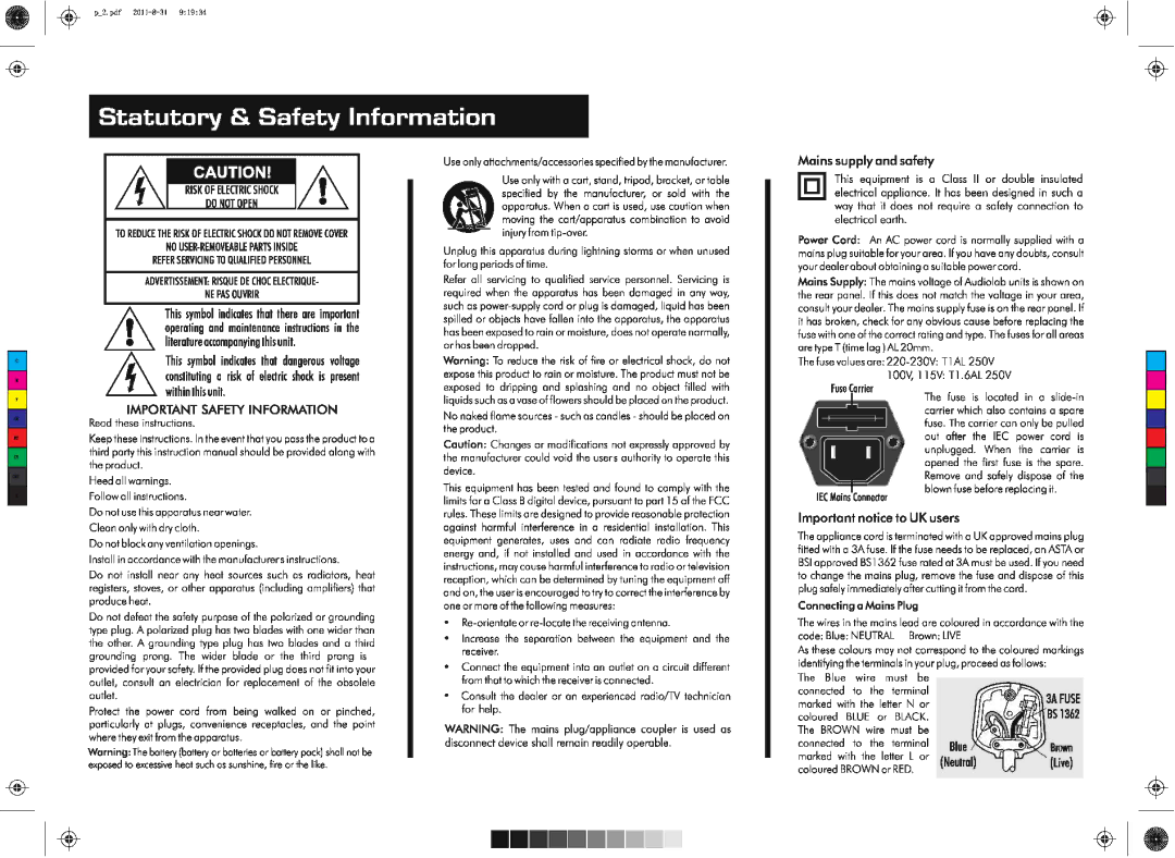 Audiolab 8200AP manual 