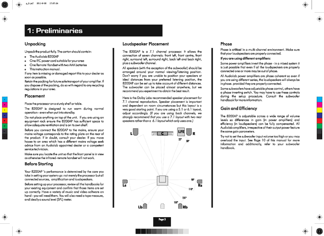 Audiolab 8200AP manual 