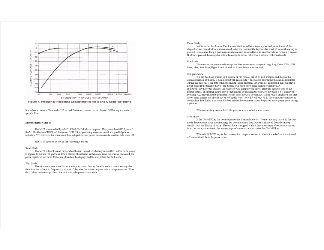 AudioQuest M-27 specifications Microcomputer Modes 