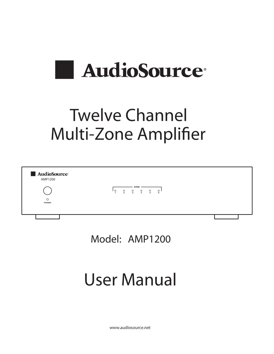 AudioSource AudioSource Twelve Channel Multi-Zone Amplifier, AMP1200 user manual Twelve Channel Multi-Zone Ampliﬁer 