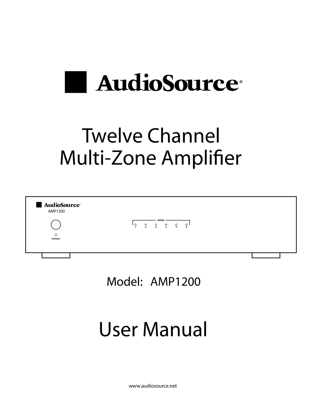 AudioSource user manual Twelve Channel Multi-ZoneAmpliﬁer, Model AMP1200 