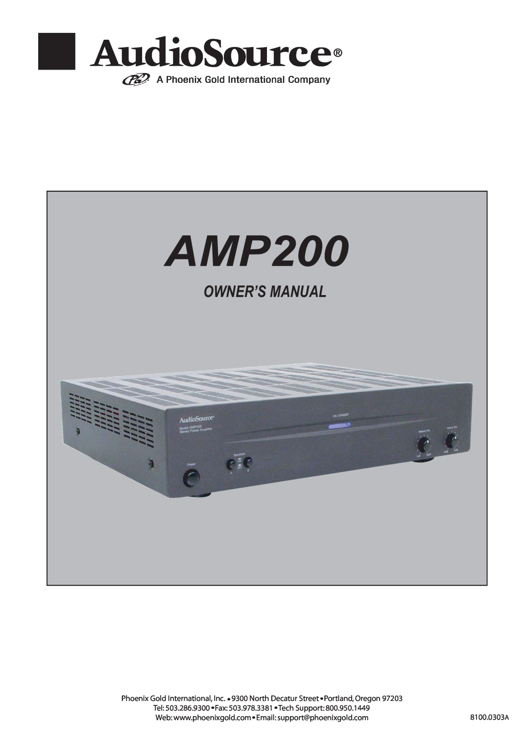 AudioSource AMP200 owner manual 