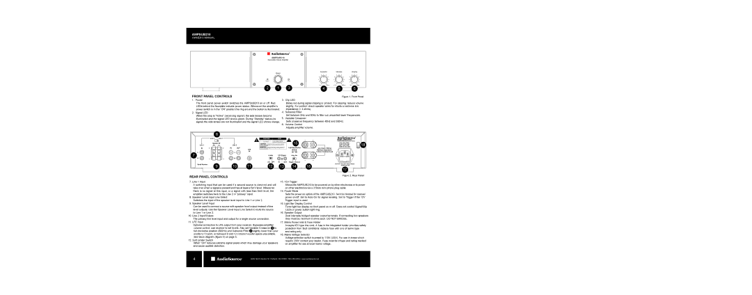 AudioSource AMPSUB210 owner manual 12 13 