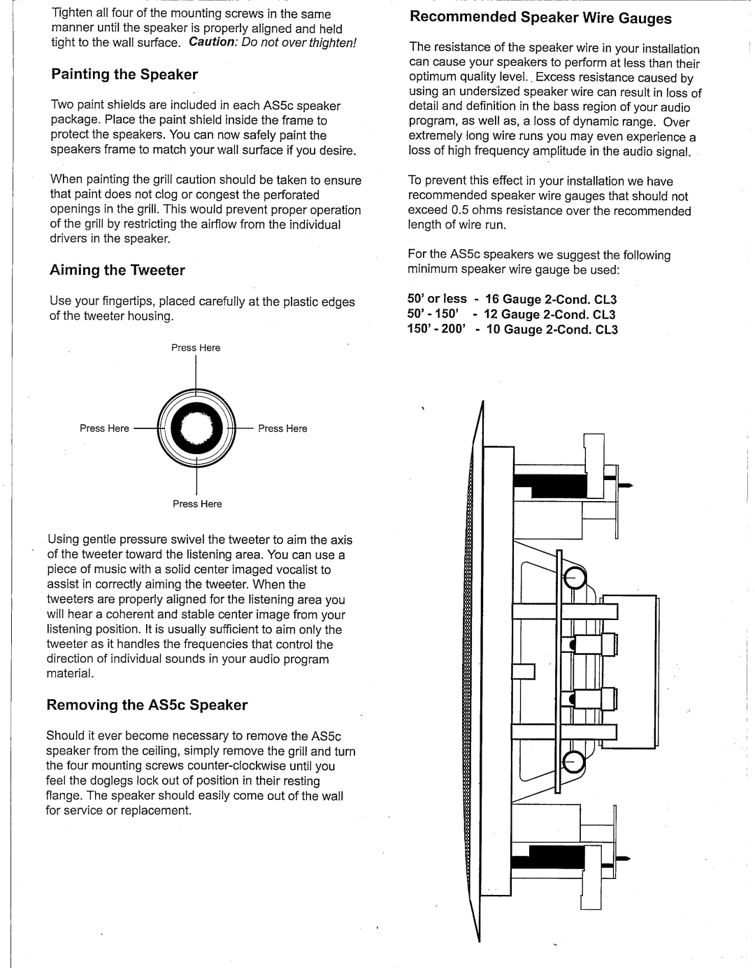 AudioSource AudioSource 5.25 2-Way In-Ceiling Speakers manual 