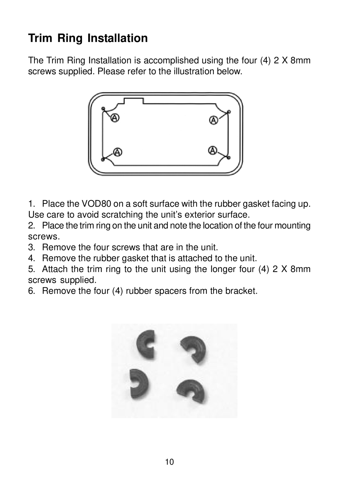 Audiovox 128-5495E, 128-7744 installation manual Trim Ring Installation 