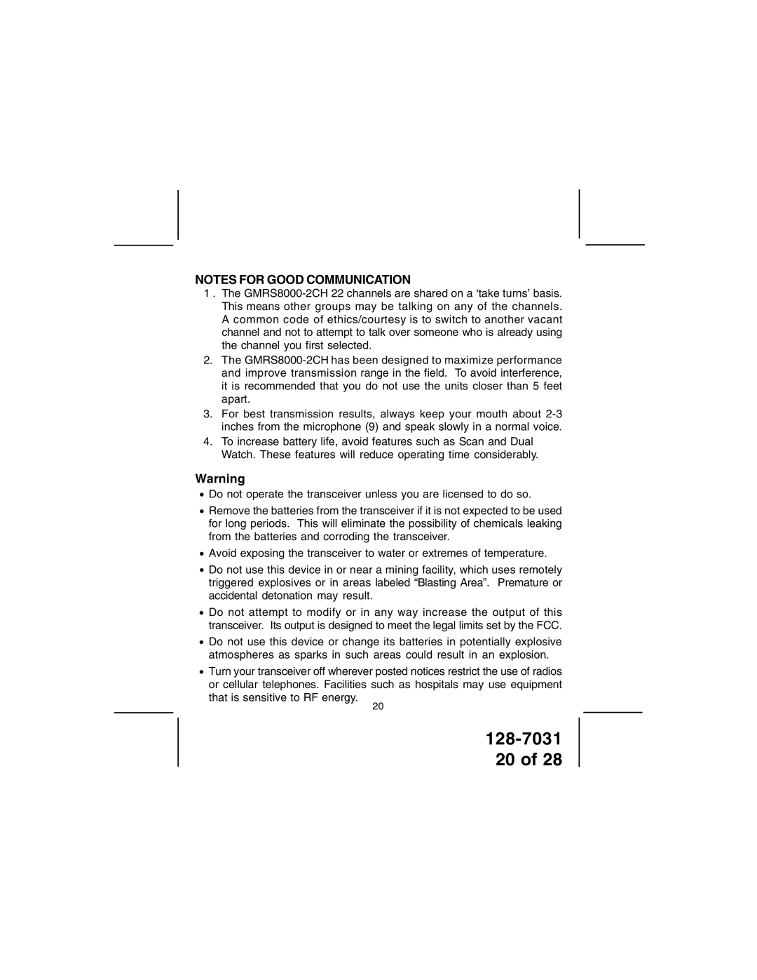 Audiovox 128-7031 owner manual That is sensitive to RF energy 