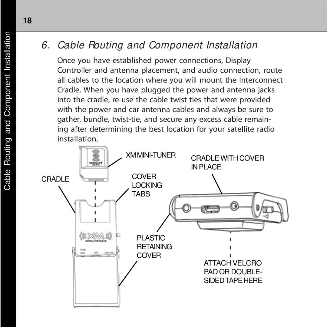 Audiovox 128-7902A manual Cable Routing and Component Installation 