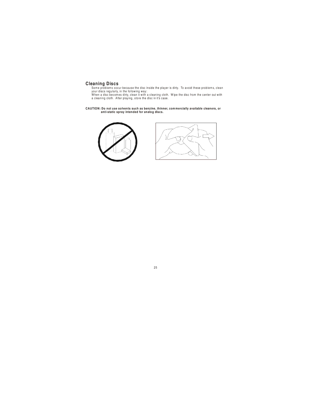 Audiovox 3200 owner manual Cleaning Discs 