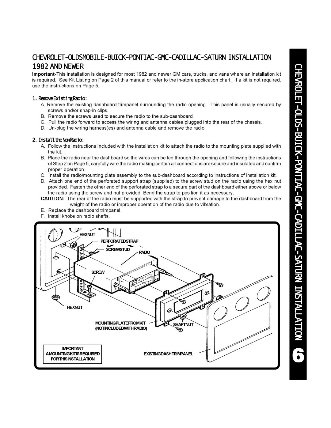 Audiovox 990 manual Chevrolet-Olds-Buick-Pontiac-Gmc-Cadillac 