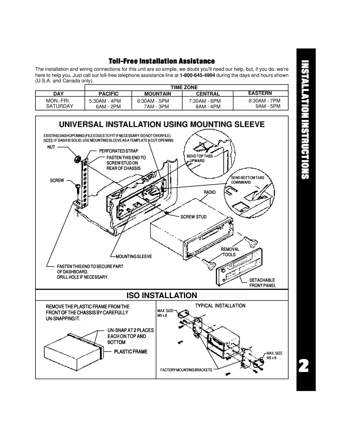 Audiovox AAAAAV-427V-427V-427V-427V-427 owner manual Installation, Instructions 