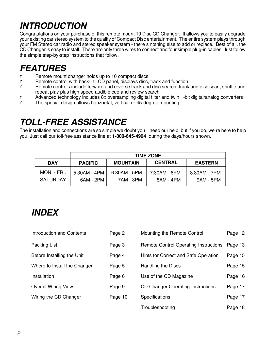 Audiovox ACC-52 owner manual Introduction 