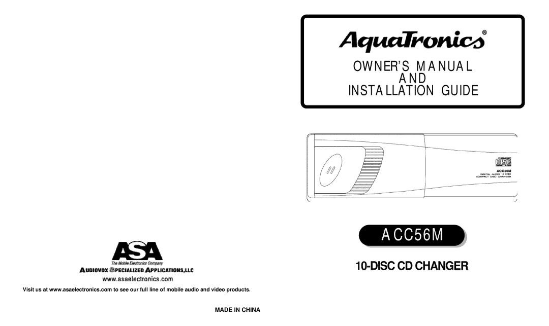 Audiovox ACC56M owner manual 