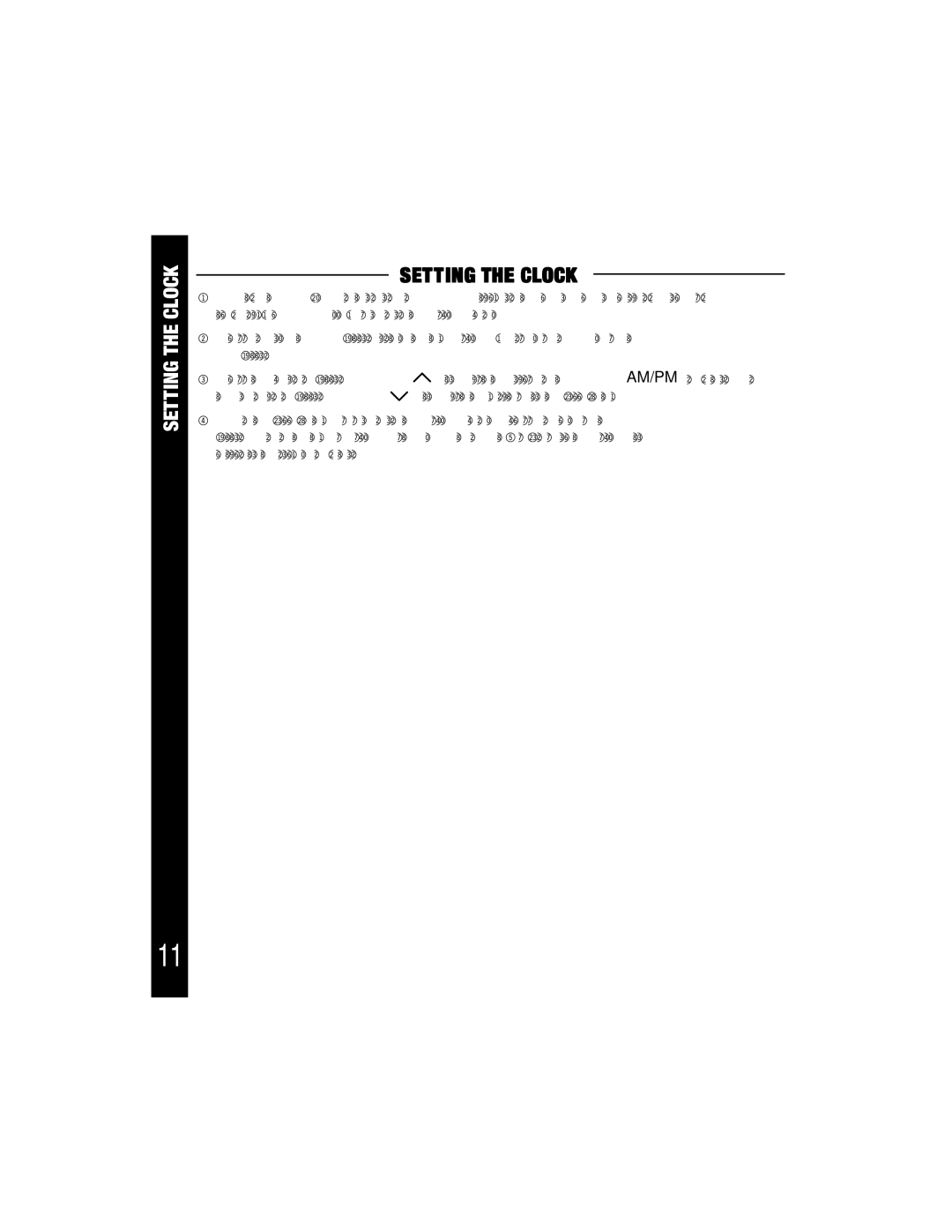 Audiovox ACD-21 owner manual Setting the Clock 