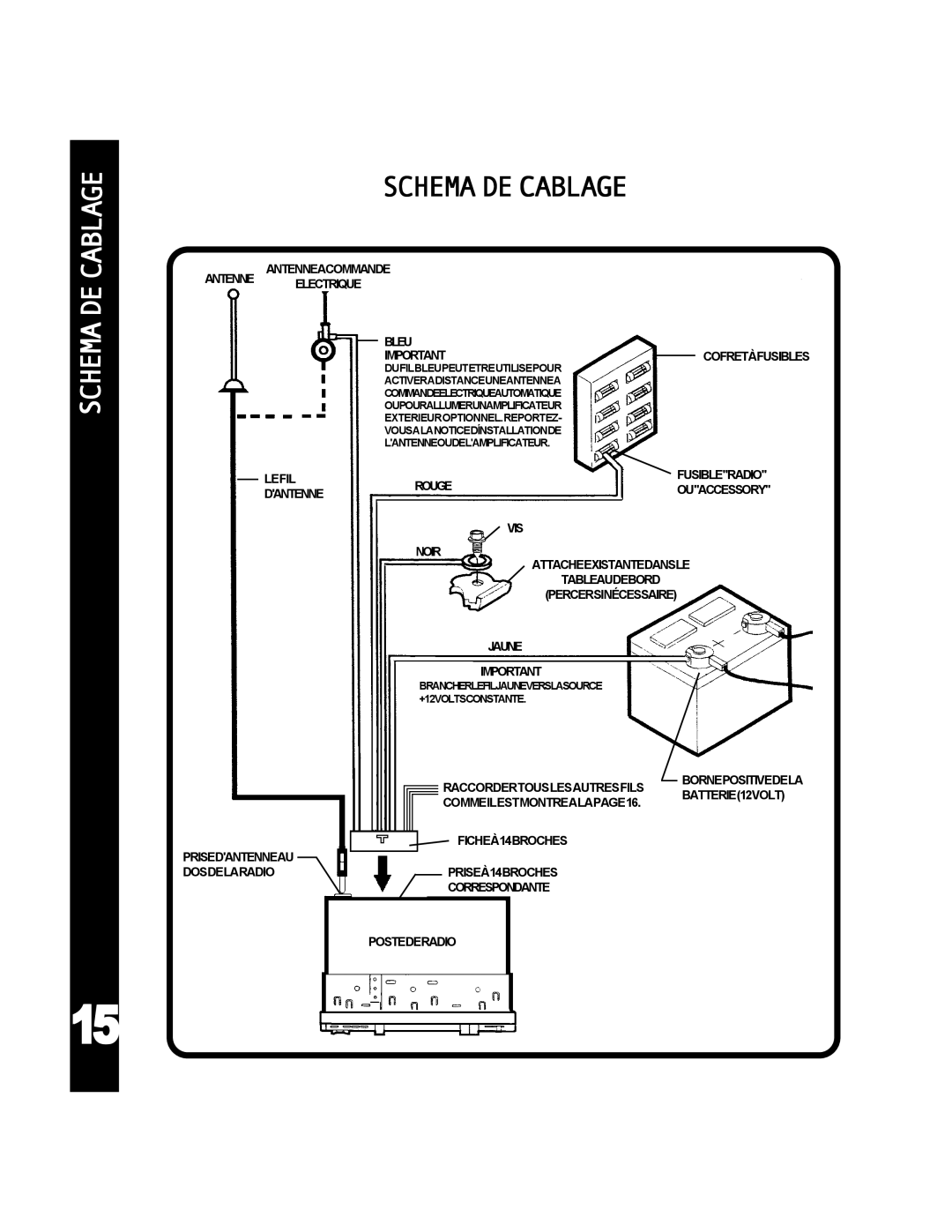 Audiovox ACD-25 manual Schema DE Cablage 