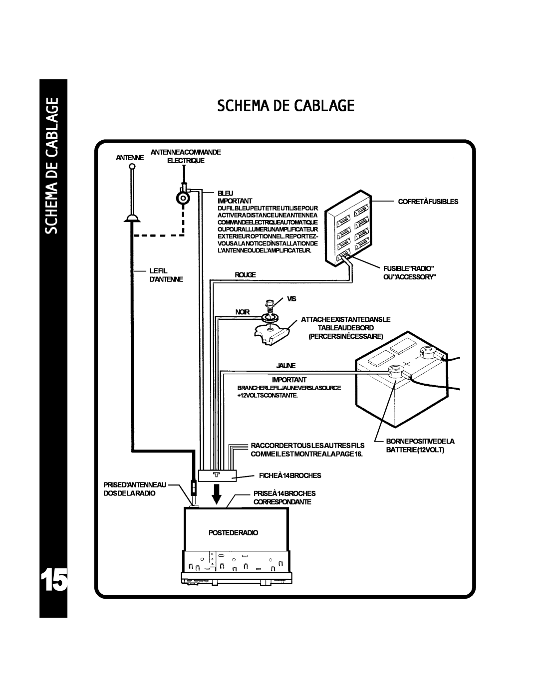 Audiovox ACD-25 manual Schema De Cablage 