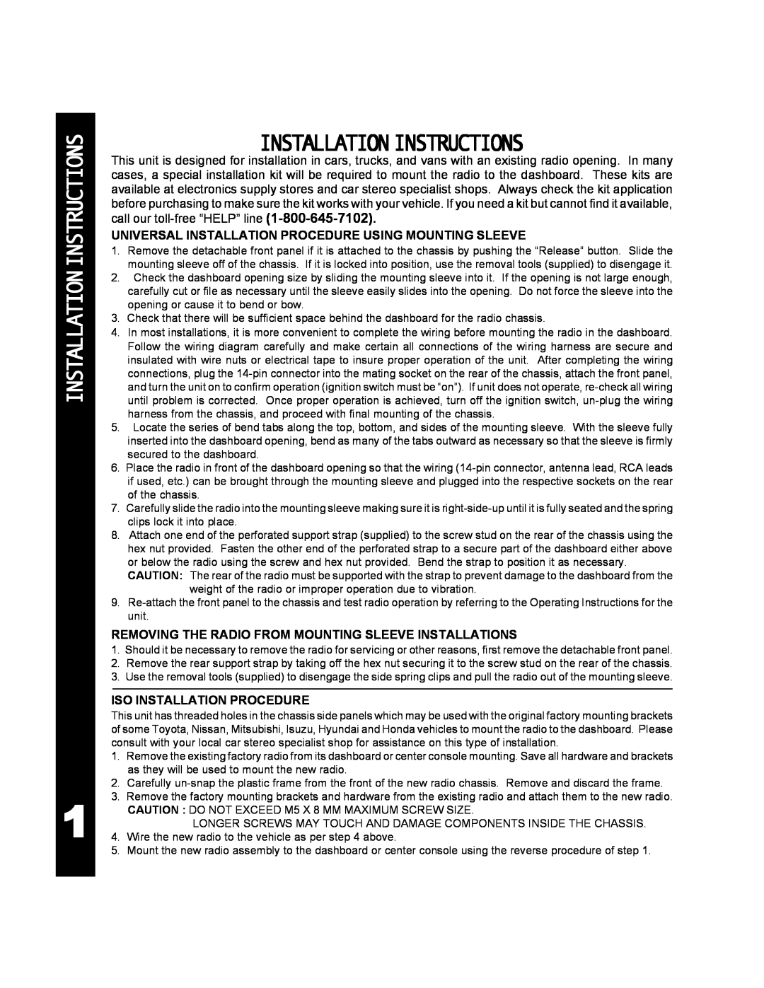 Audiovox ACD-25 manual Installationinstructions 