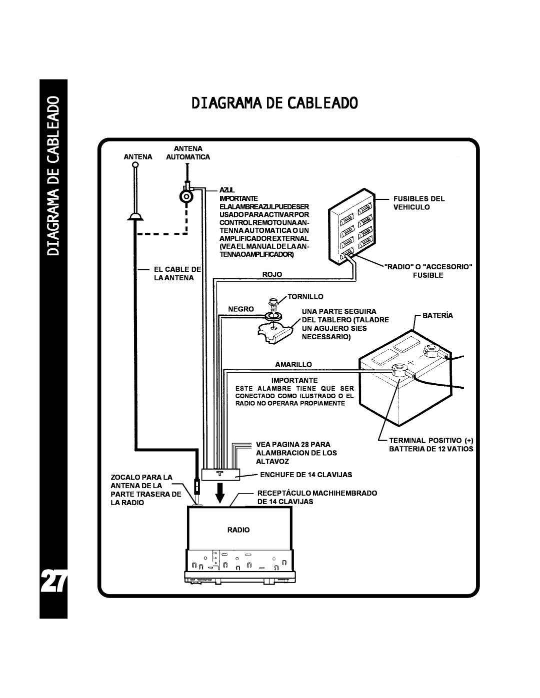 Audiovox ACD-25 manual Diagrama De Cableado 