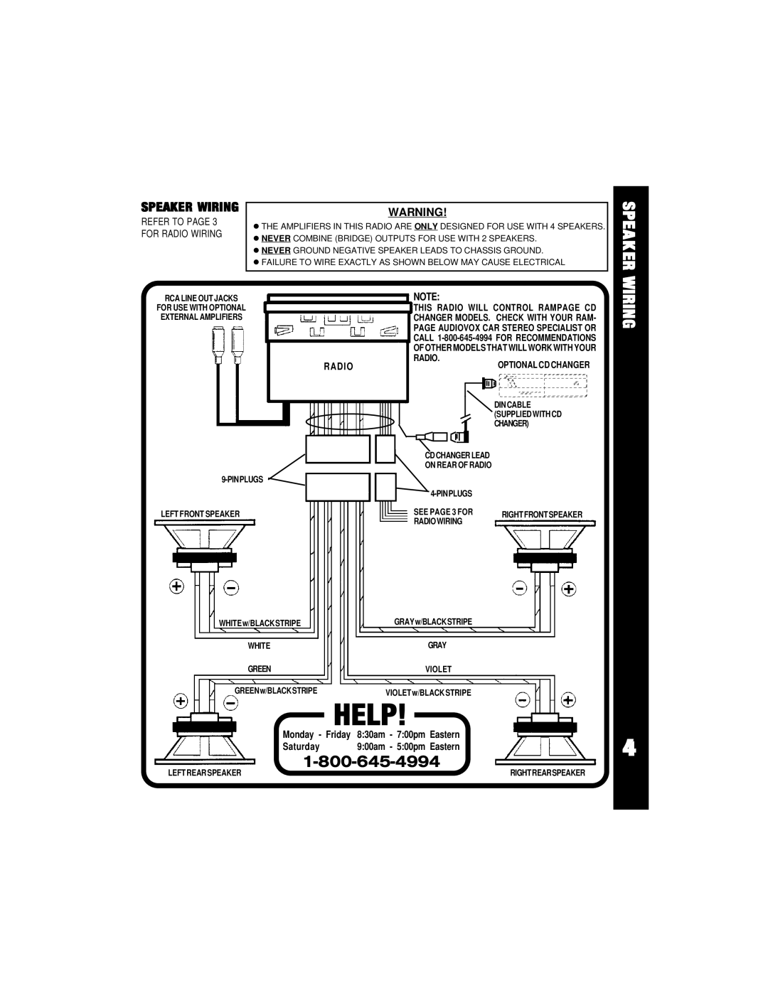 Audiovox ACD-84 owner manual Help 