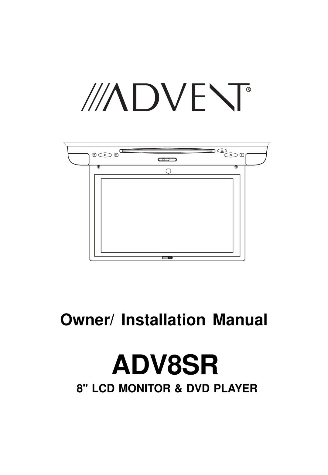 Audiovox ADV8SR installation manual 