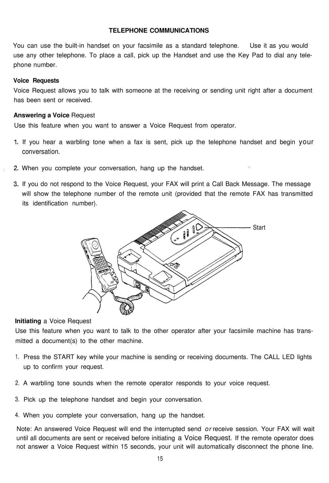 Audiovox AFX-1000 operation manual Telephone Communications, Voice Requests 