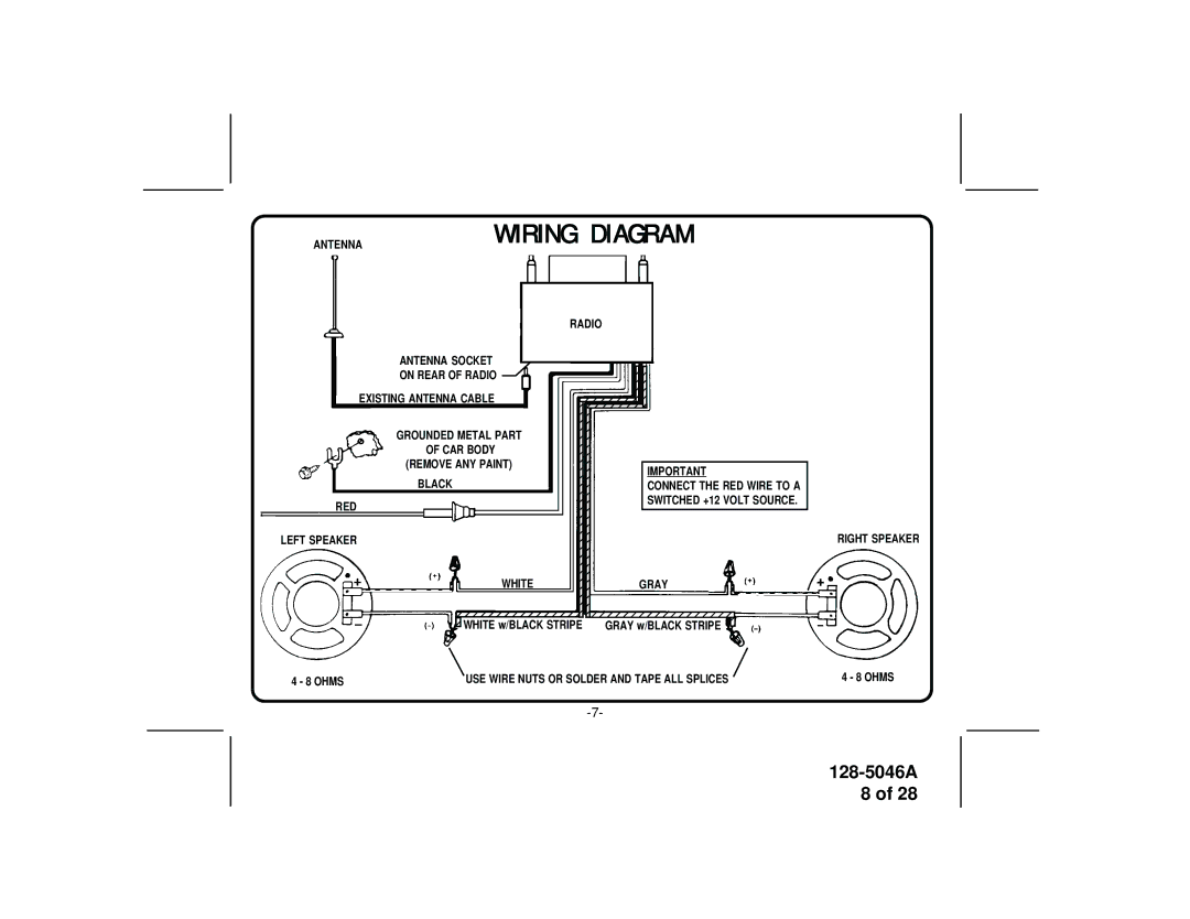 Audiovox AV-2000 manual Wiring Diagram 