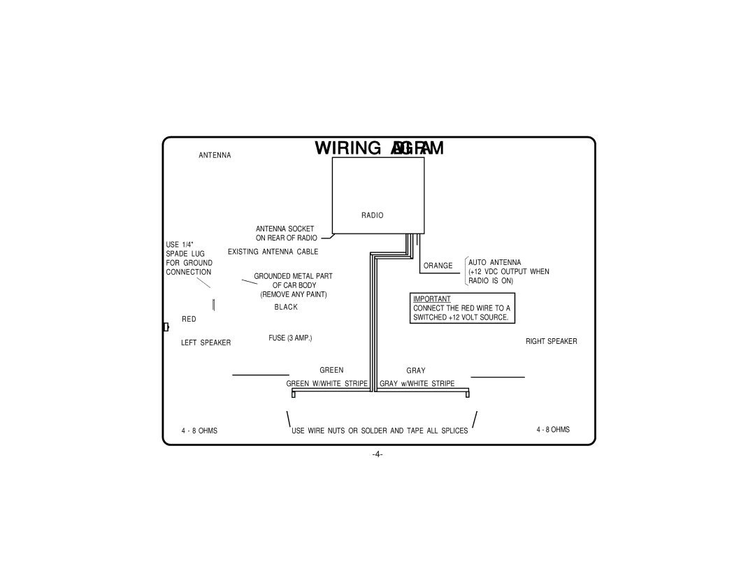 Audiovox AV303 owner manual Wiring Diagram 