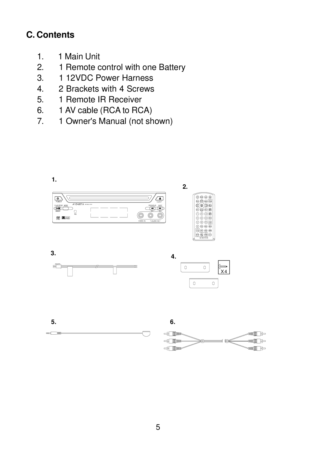 Audiovox AVD400TA owner manual Contents 