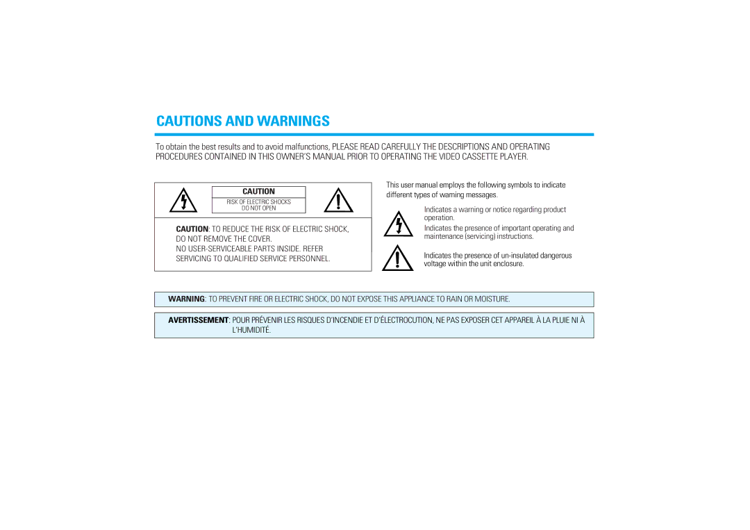 Audiovox AVP-7280A manual Indicates a warning or notice regarding product operation 